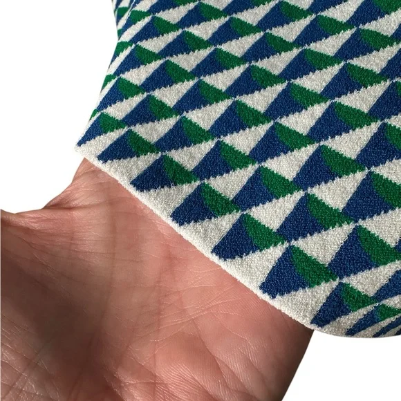 Tory Sport Tech Knit Geo Print Skirt Size XL Blue Green Vineyard Sailboat Print